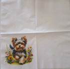 2 Individual Paper Decoupage Napkins - Yorkie Dog Animal 1 Motif