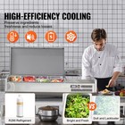 Uimoso Countertop Refrigerated Salad And Pizza Prep Station With Guard  135w Etl