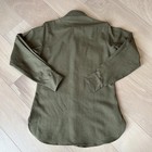 Vintage Post Wwii 1950s Us Army Shirt Olive Drab Wool Flannel Men   s 14 X 32