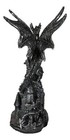 Gothic Dragon Statue W electric Glass Plasma Ball 14  Height Resin Figurine