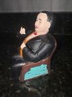 Vintage Tammany Bank Cast Iron Man In Chair Mechanical Coin Bank