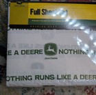 Brand New John Deere Tractor Full Size Sheet Set White Green 