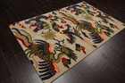 Hand Tufted 100  Wool Rug Red Dragon   Phoenix Chinese Art Design Carpet Rug