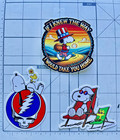 Grateful Dead Ripple Snoopy Fan Art 3in 3-pack Sticker Decal Jerry Garcia Hippie