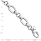 Sterling Silver Polished hammered Oval Link Bracelet 7 5  15 39g For Mom