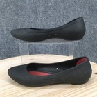 Crocs Shoes Womens 9 Lina Iconic Comfort Slip On Ballet Flats Black Rubber