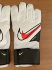 Nike Gk Match Soccer Gloves Adult Size 9 Unisex White Neon Red Goalie New No Tag