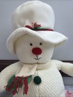 Russ Snowflake Snowman Plush W  Scarf Christmas Soft Toy Holiday Stuffed Animal