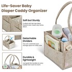 Upgraded Baby Diaper Caddy Organizer  Portable Nursery Storage Bin With Handl   