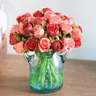 Us 12head Silk Rose Flowers Floral Bridal Wedding Bouquet Home Party Decor
