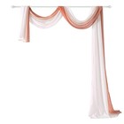 Ombre Window Scarf Valance  Romantic Gradient Voile Scarf Valance For Ceremon   