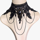 Vampire Necklace Gothic Lace Choker Necklace Halloween Costume Jewelry Black