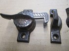 Two Antique Vintage Victorian Eastlake Ornate Window Sash Lock  latch Org Finish