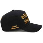  make America Great Again   Gold Hat- Never Surrender  bonus Free Trump Flag    