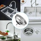 2  Kitchen Sink Drain Stopper Basket Strainer Stainless Steel Waste Plug