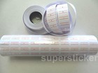 5000 Tags Labels Refill For Motex Mx-5500 One Line Price Gun White  w Red Line