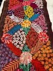 Mexican Handmade Table Runner Topper Silk Embroidery Vibrant Florals 100    Long