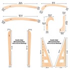 7 Piece Beech Wood Sewing Ruler Set  Vintage Vary Form Wooden Curve Ruler For   