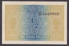  unc  1917 Poland 1 2 Marki P-7 B-5629909  004-2 
