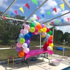 Multi Color Pennant Banners String Flags Triangle  Party Decor Nylon 375 Ft Rope