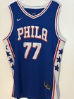 Nike Philadelphia 76ers  77 Edgcombe Nba Basketball Jersey Blue white red Size M