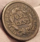 1844 Large Cent  Braided Hair  Nice Coin  Free Shipping - Lh44