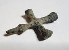 Byzantine Bronze Cross Pendant  ca  6th - 9th Centuries Ad 