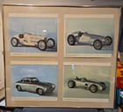 Vintage Custom Mercedes-benz Racing Cars 1924-1954 Metal Framed Wall Art 28x25 