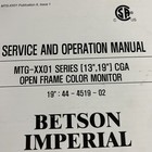 Original  Arcade Video     Game Manual Stetson Imperial Monitor Mtg     Xx01 13-19   