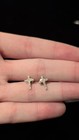 Moissanite Gold Plated Cross Earrings