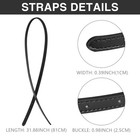 2pcs Cowhide Leather Tote Purse Straps Replacement  Black Adjustable Handbag Str