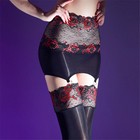 Womens Oil Shiny Glossy Pantyhose Hosiery Garter Belt Stockings Suspender Tights