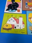 Vintage Playskool Wooden Puzzle Lot Of 4 Lion Farm Seal   Tractor Complete
