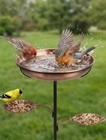 36  Metal Bird Bath   Feeder - Rust-resistant Antique Design  Ultra-stable 5 