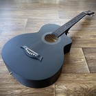 Black Parlor Acoustic Guitar Starter Package  38  Beginner Guitar W  Accessories