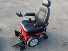 Jazzy 600 Es Power Wheelchair 6-wheel Joystick Padded Armrests Red black