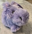 Vintage Swibco Puffkins 6627 Henrietta Hippowith Tag Purple Plush Toy Clean