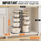 10 Tier Under Cabinet Pots And Pans Organizer Adjustable Rack