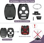 4 Button Key Fob Shell Case Fits For Honda 2003-2012 Accord   2006-2013 Civic Ex