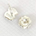 Tous Authentic Sv925 Earrings Facet Bear 7mm X 7mm Silver 925 Onyx Made In Spain
