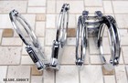 2pc Professional Double Lock Chrome Steel Hinged Police Handcuffs Real 