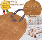 Firewood Carrier Waxed Canvas With Leather Handles Wood Carrier For Firewood