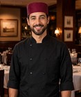 Burgundy Chef Hat For Kitchen Chefs   Sushi Chefs Adjustable Professional Cap