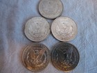 Morgan Dollars Lot Of 5 90  Silver Dollar Coin Mixed Year Us 1880 s