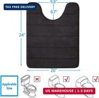 Buganda Memory Foam U-shaped Contour Toilet Rugs  Non Slip Absorbent  Thick Soft