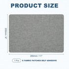 8x11 Inch Linen Repair Patches  Self-adhesive Fabric Patch  Light Gray