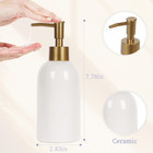 14oz Ceramic Soap Dispenser Ceramic Soap Pump Dispenser Can Fill Liquid For Bath