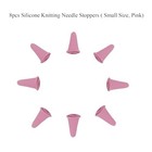 8pcs Knitting Needle Stoppers Small Silicone Knitting Silicone-small-8p Pink