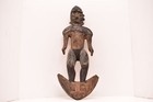 Statue Papua New Guinea Food Hook Ancestor Carved Wood Figure Board Hanging 