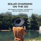 Ecoflow Power Hat Solar Charging Bucket Fishing Hat Dual Usb-a usb-c Ports 24 In